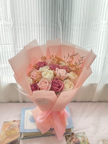 Blush Romance Rose Bouquet 柔粉浪漫玫瑰花束